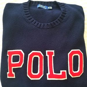 Men's long sleeve polo sweater